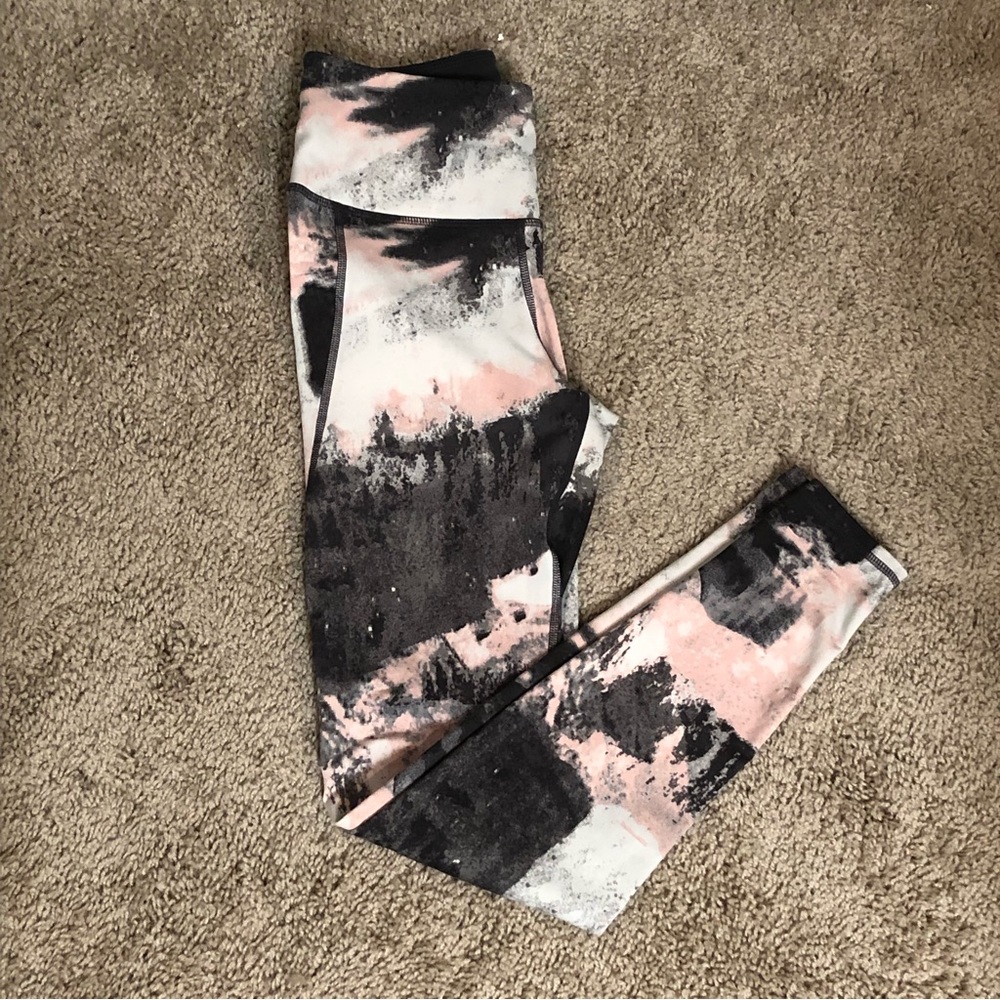 H&M Sport Leggings Grey White Pink Black Size XS —#036 - Picture 6 of 10